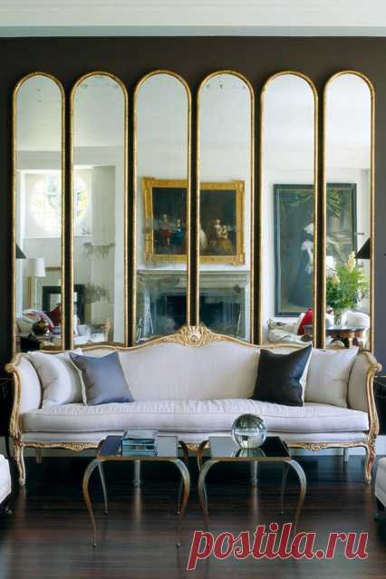 Slim Gilded Mirrors - Mirror Decorating Ideas (houseandgarden.co.uk)
