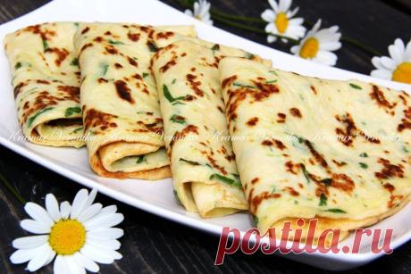 Кабачковые блинчики с зеленью