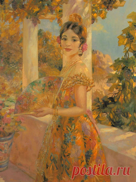 Прекрасная леди...Английский художник John Frederick Lloyd Strevens (Джон Фредерик Ллойд Стревенс) (1902-1990)