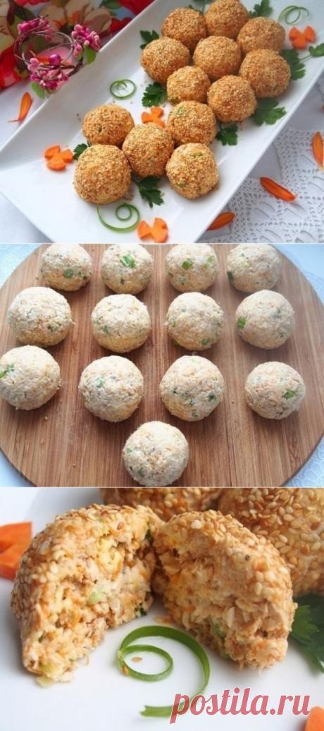 Салатные шарики "А-ля Мимоза"