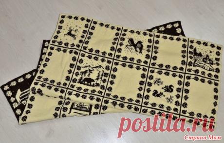 Плед двусторонний жаккардом - Вязание - Страна Мам