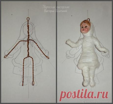 Строим каркас для ватной игрушки - Ярмарка Мастеров - ручная работа, handmade