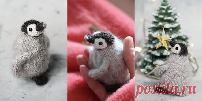Вязаный спицами пингвин Baby Penguin - Вяжи.ру
