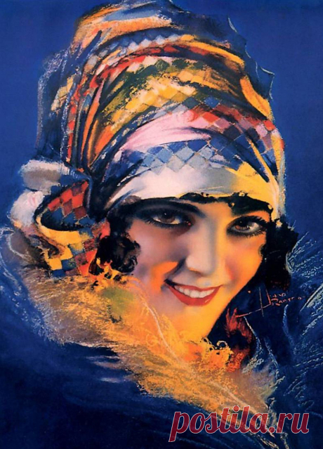 Американские девушки Рольфа Армстронга (Rolf Armstrong) (86 работ) » Картины, художники, фотографы на Nevsepic