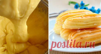 Заварное тесто для эклеров Приготовить заварное тесто для эклеров очень просто. Смотрите в этом рецепте, как это делается.