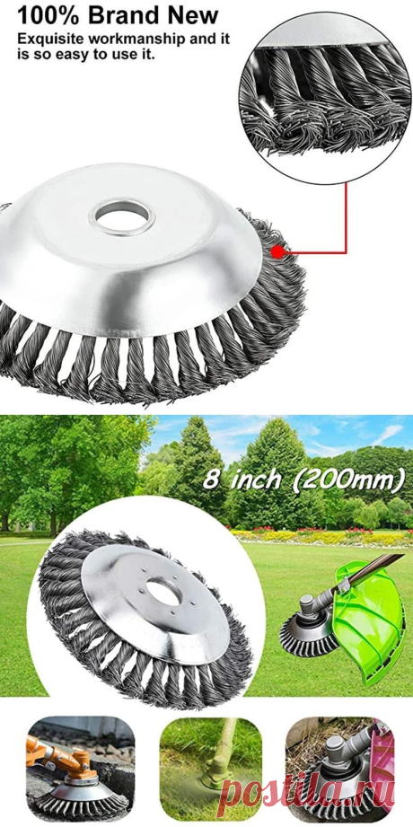 Buy Steel Wire Wheel Garden Weed Brush Lawn Mower Grass Eater Trimmer Brush Cutter Tools Garden Grass Trimmer Head Weed Brush on AliExpress