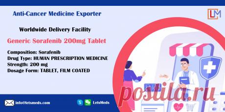 Buy #Sorafenib 200mg Tablet from LetsMeds at wholesale price. Generic #Sorafenib Tablet #Sorafenat available at lower cost.  Place your order now and get fast home delivery. Save big on medical bills. Visit our pharmacy today and learn more about another Indian generic of #Sorafenib Tablet LetsMeds is a pharmacy which offers you the best deals in almost all your requirements.