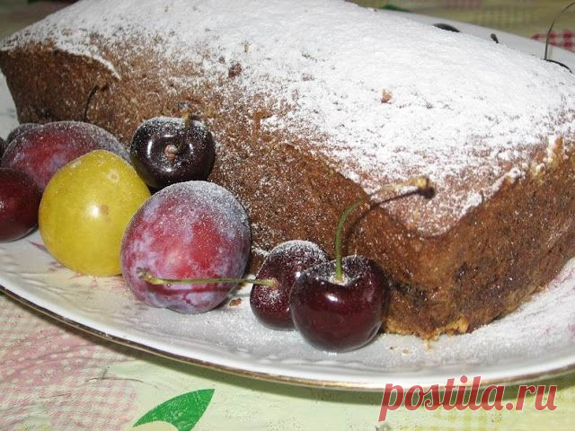 Мои любимые рецепты: Ореховый кекс со сливами