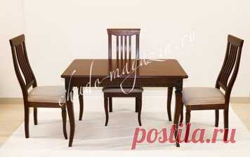 Прямоугольный стол из массива бука цвет орех: 