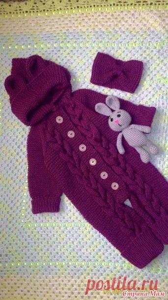 Комбинезон с косами реглан