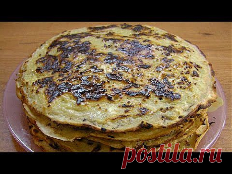 ▶ Сырные блины с луковым припёком - видео рецепт - YouTube