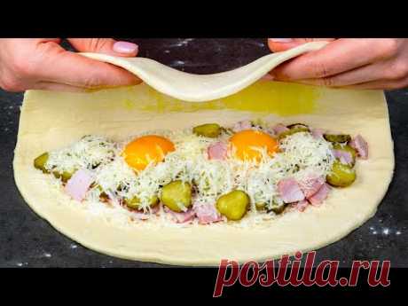 Вкуснее любой пиццы! Кальцоне из покупного слоеного теста с готовыми ингредиентами