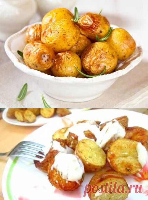 Печеный картофель с испанским соусом / Простые рецепты