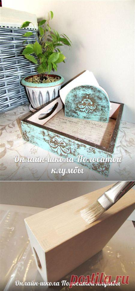 Мастер-класс: Поднос в викторианском стиле (битум и тальк).