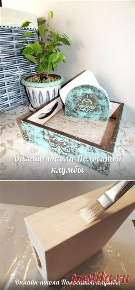 Мастер-класс: Поднос в викторианском стиле (битум и тальк).