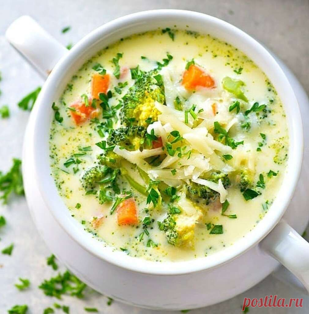 Сырный суп с брокколи