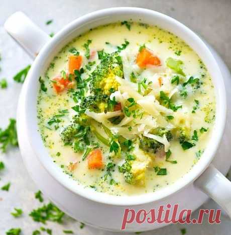 Сырный суп с брокколи