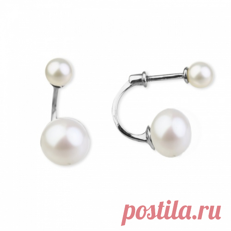 Серьги из серебра с жемчугом — Ювелирный интернет-магазин 585 Золотой.