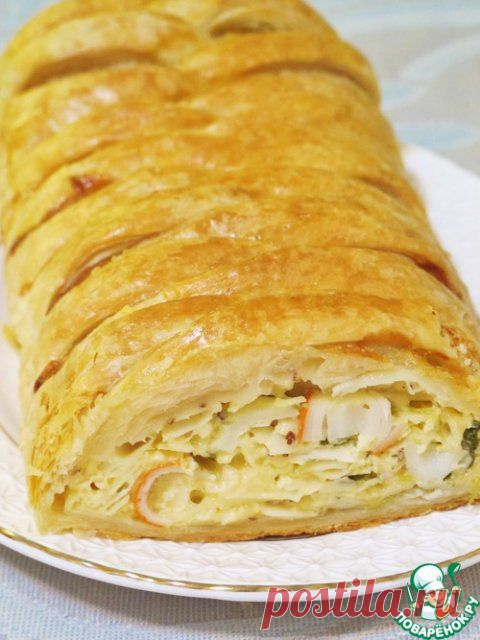 Сырный пирог с крабовыми палочками - Блог Марина на 24open.ru