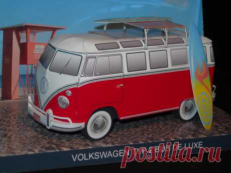 Volkswagen BUS DE LUXE model (Samba bus) - Paperdiorama - Donwload Free Paper Model