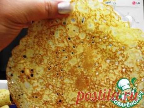 Блинчики тоненькие(тесто жидкое) с крахмалом