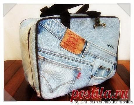 kidsti - Чемоданчик-сумка из старых джинсов