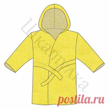Выкройка детского махрового халата с капюшоном | Шкатулка
