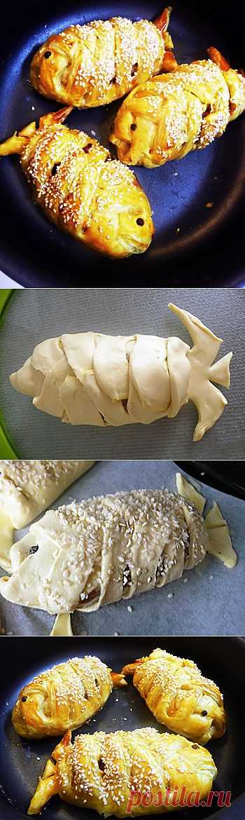 Слойки "Жареная рыбка"