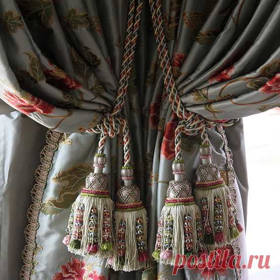Подхваты для штор: 50 фото, мастер-класс подхваты для штор своими руками