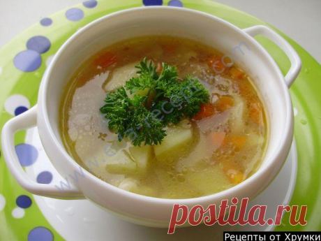 Суп с гречкой и галушками постный