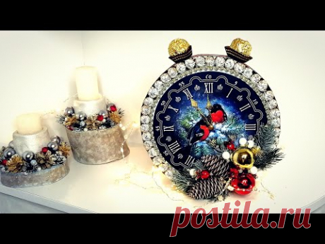 Часы из конфет / Сладкий новогодний подарок своими руками
