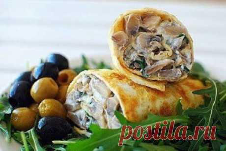 Омлет с грибами и сыром