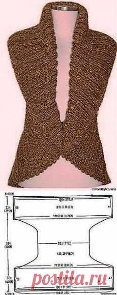 Болеро одним полотном Очень удачная выкройка!.