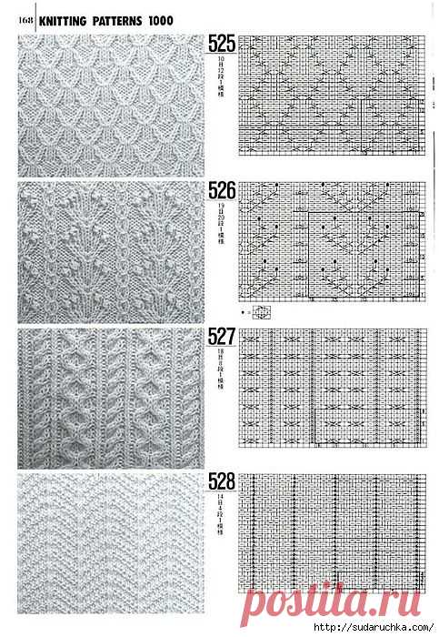 схема №525   ""1000 KNITTING PATTERNS BOOK".Книга по вязанию. Часть 2..