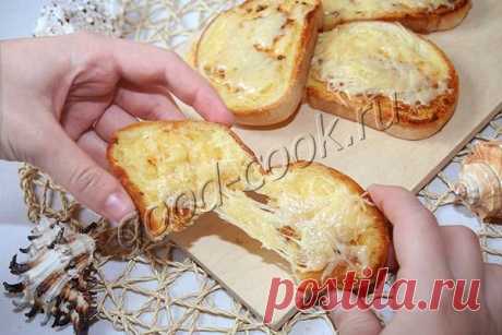 гренки с чесноком и сыром. Рецепт приготовления