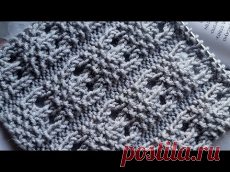 Фантазийный узор спицами "Совий бунт"🧶➡️knitting pattern.