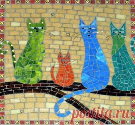 Mosaic Cats by Christine Brallier - christinemarie