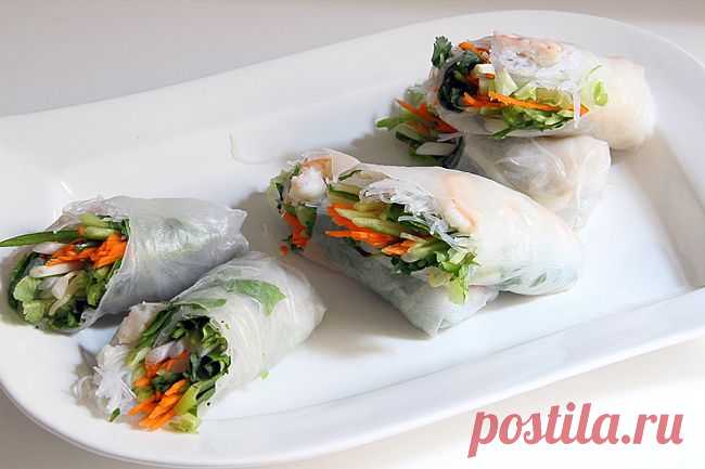 Весеннее, освежающее блюдо... Рулеты с креветками - Вкусные рецепты
