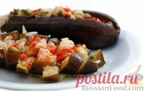 Рецепт: Квашеные баклажаны с капустой на RussianFood.com