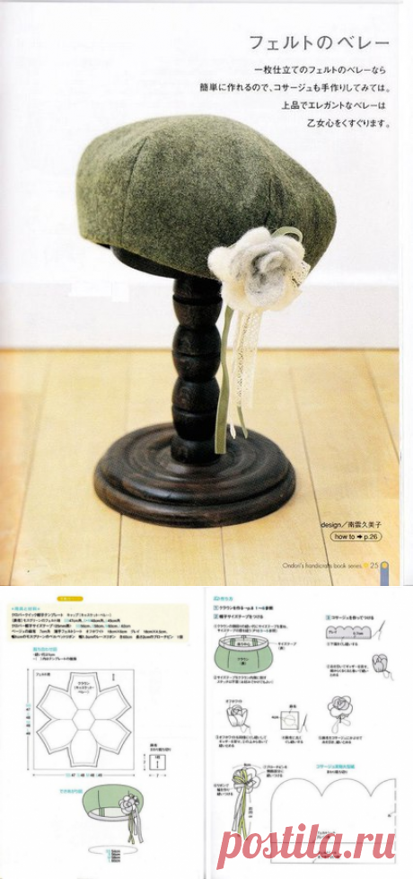 Шитье | простые выкройки | простые вещи.Берет, выкройка-шаблон на размеры 54, 56, 58, 60