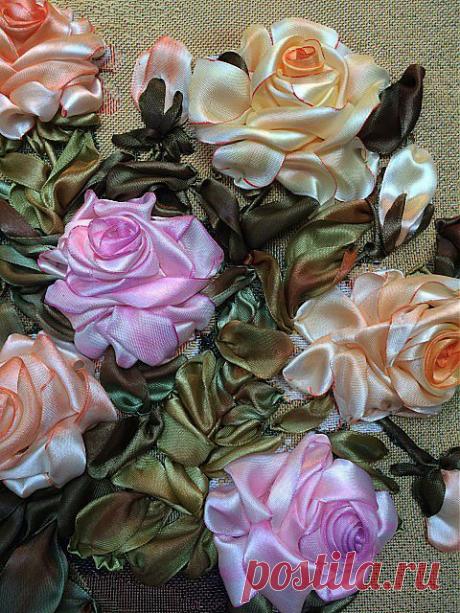 Мои последние работы. Вышивка атласными лентами. | Давай поговорим