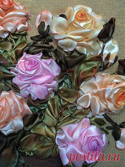 Мои последние работы. Вышивка атласными лентами. | Давай поговорим