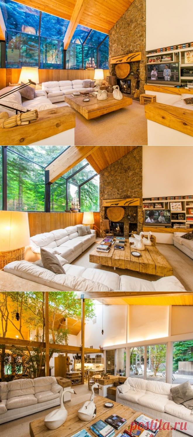 Деревянная бело-коричневая гостиная в ретро стиле England wood