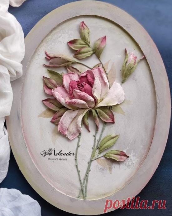 Прекрасные панно, выполненные в технике скульптурной живописи