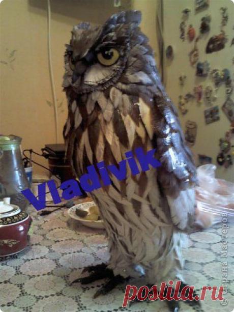 Филин из пластиковых бутылок | Страна Мастеров
