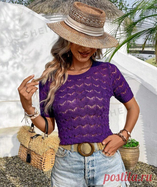 5 САМЫХ КРАСИВЫХ ТОПОВ СПИЦАМИ НА ЛЕТО 2024! | Копилка узоров (Вязание спицами) | Дзен