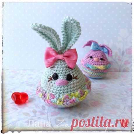 Пасхальные зайки крючком | Амигуруми