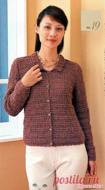 Жакет с плотным шахматным узором. Крючок. - ВЯЗАНАЯ МОДА+ ДЛЯ НЕМОДЕЛЬНЫХ ДАМ - Страна Мам