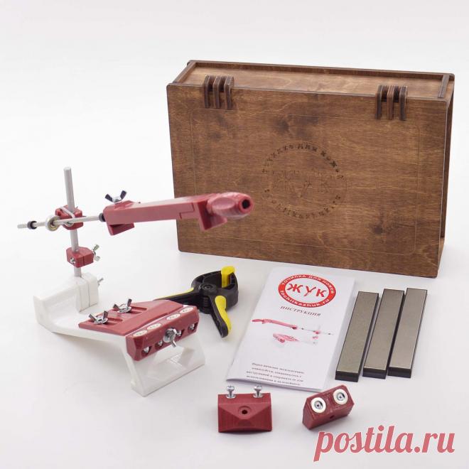 Точилка для ножей ЖУК в ящике. Готовое решение для дома с абразивами и держателями. купить в интернет-магазине Точилка Жук