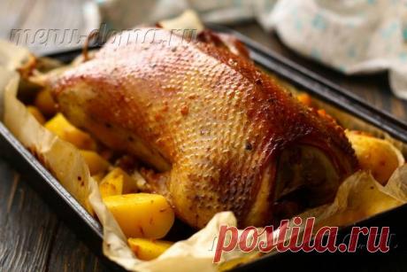 Утка, запеченная с картошкой в духовке: пошаговый рецепт с фото